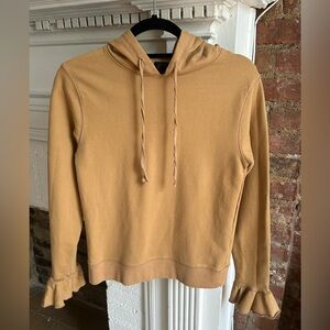 Jcrew ruffle hoodie sweatshirt